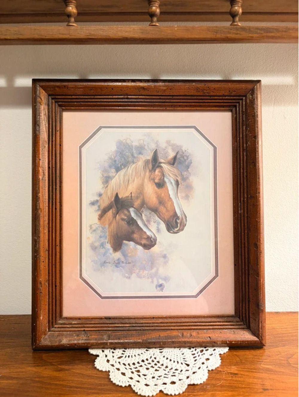 Doris Scott Nelson Horse and Foal Framed Print | Equestrian Wall Art